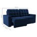 Sofá 3 Lugares Retrátil Lubeck Plush Suede Azul Marinho 180 cm