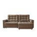 Sofá 3 Lugares Retrátil Lubeck Plush Suede Bege