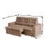 Sofá 3 Lugares Retrátil Lubeck Plush Suede Bege 210 cm