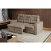 Sofá 3 Lugares Retrátil Lubeck Plush Suede Bege 210 cm