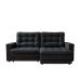 Sofá 3 Lugares Retrátil Lubeck Plush Suede Grafite