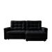 Sofá 3 Lugares Retrátil Lubeck Plush Suede Preto
