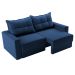 Sofá 3 Lugares Retrátil Lubeck Suede Azul Marinho 180 cm