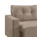 Sofá 3 Lugares Retrátil Lubeck Suede Bege 180 cm