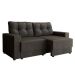 Sofá 3 Lugares Retrátil Lubeck Suede Grafite 180 cm