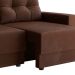 Sofá 3 Lugares Retrátil Lubeck Suede Marrom 180 cm