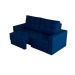 Sofá 3 Lugares Retrátil Lucerna Linho Azul Marinho 180 cm