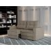 Sofá 3 Lugares Retrátil Lucerna Suede Bege 180 cm