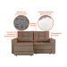 Sofá 3 Lugares Retrátil Lucerna Suede Bege 180 cm