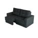 Sofá 3 Lugares Retrátil Lucerna Suede Grafite 180 cm