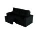 Sofá 3 Lugares Retrátil Lucerna Suede Preto 180 cm