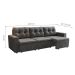 Sofá 3 Lugares Retrátil Nairóbi Suede Grafite 210 cm