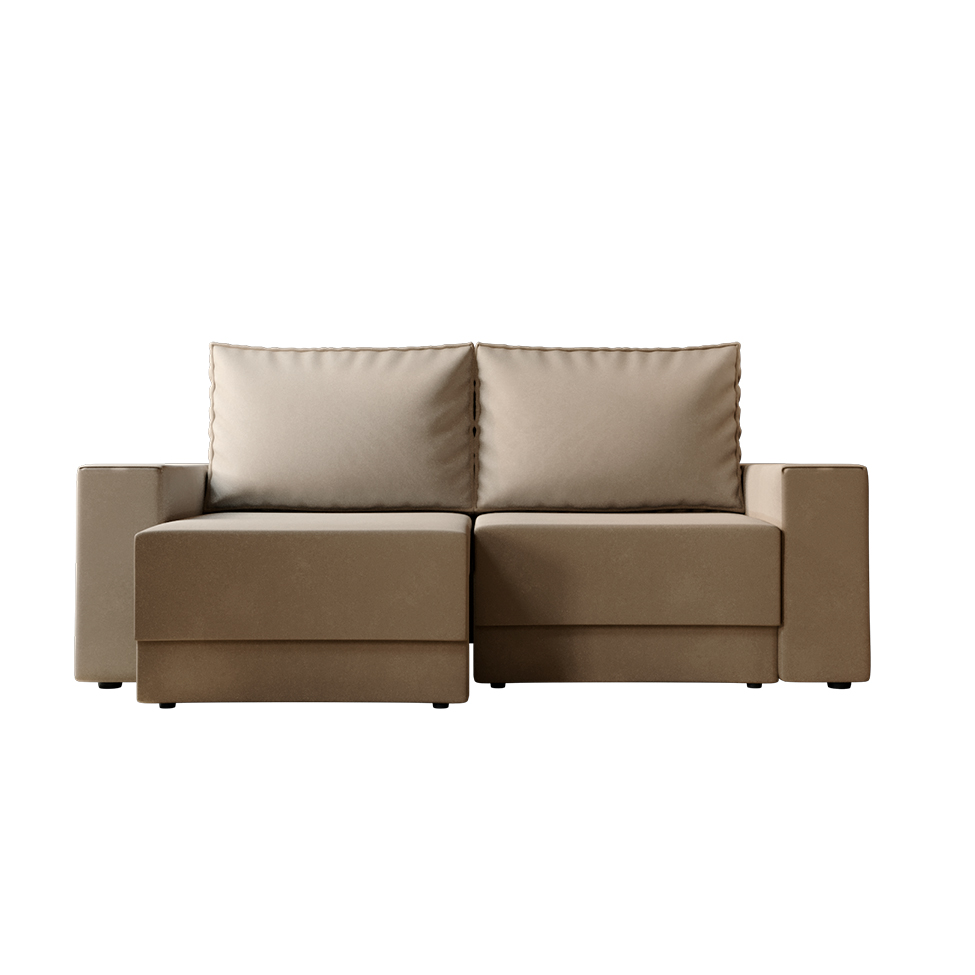 Sofá 3 Lugares Retrátil Sarov Suede Bege