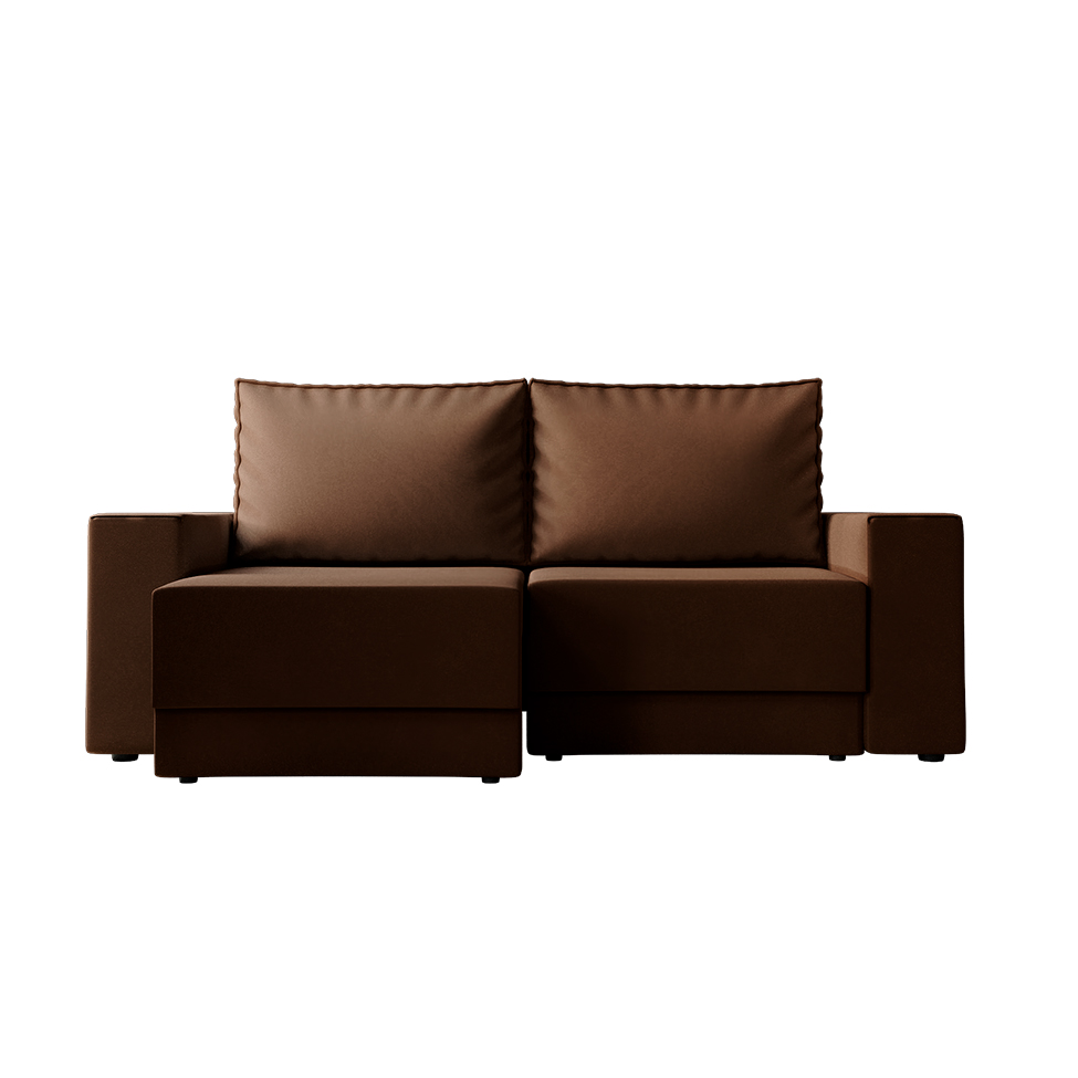 Sofá 3 Lugares Retrátil Sarov Suede Marrom