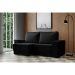 Sofá 3 Lugares Retrátil Sarov Suede Preto