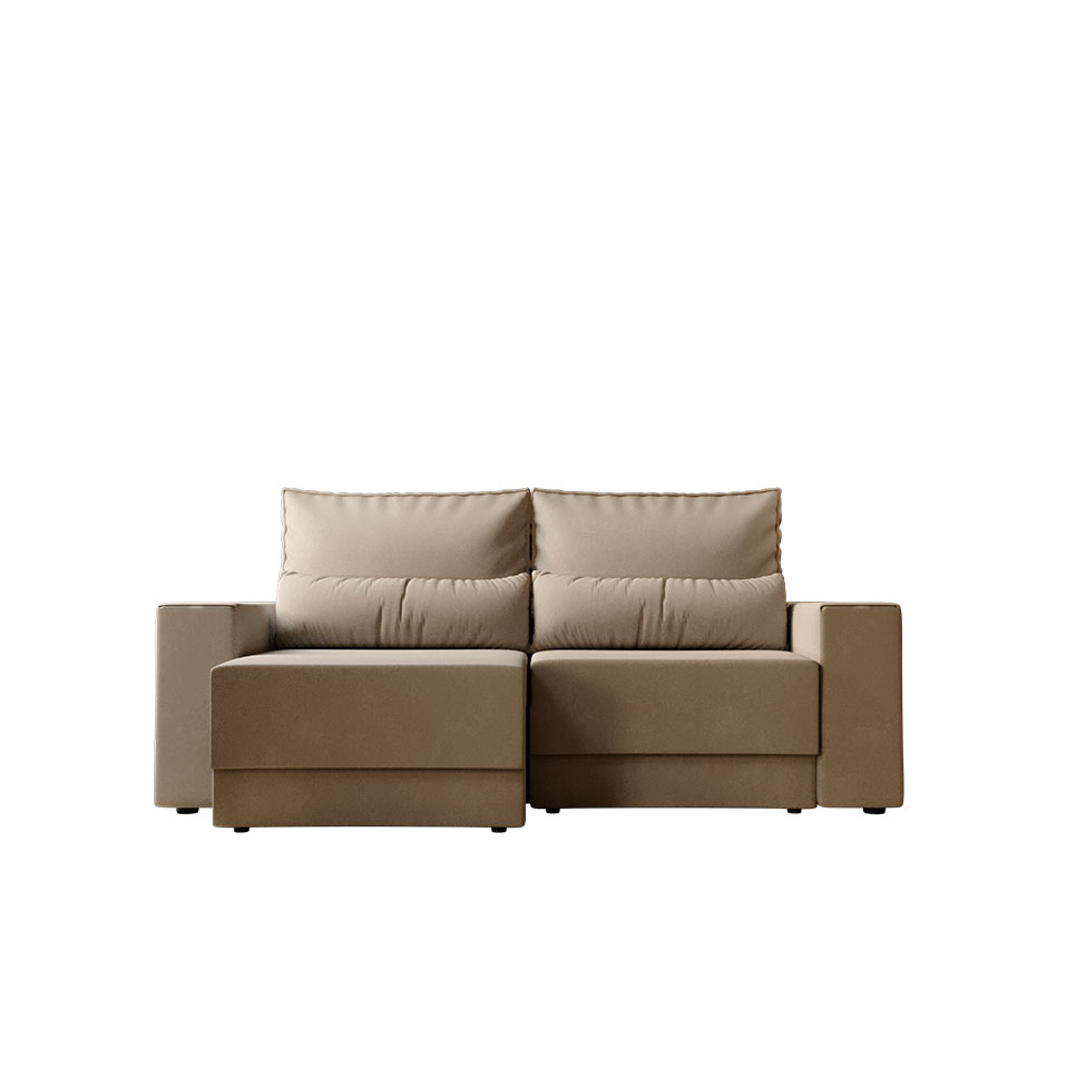 Sofá 3 Lugares Retrátil Sochi Suede Bege
