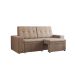 Sofá 3 Lugares Retrátil Zoy Plush Suede Bege