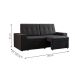 Sofá 3 Lugares Retrátil Zoy Plush Suede Grafite