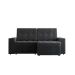 Sofá 3 Lugares Retrátil Zoy Plush Suede Grafite