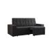 Sofá 3 Lugares Retrátil Zoy Plush Suede Grafite