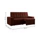 Sofá 3 Lugares Retrátil Zoy Plush Suede Marrom