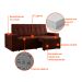 Sofá 3 Lugares Retrátil Zoy Plush Suede Marrom