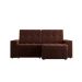 Sofá 3 Lugares Retrátil Zoy Plush Suede Marrom