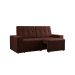 Sofá 3 Lugares Retrátil Zoy Plush Suede Marrom