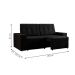 Sofá 3 Lugares Retrátil Zoy Plush Suede Preto