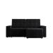 Sofá 3 Lugares Retrátil Zoy Plush Suede Preto