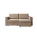 Sofá 3 Lugares Retrátil Zoy Suede Bege
