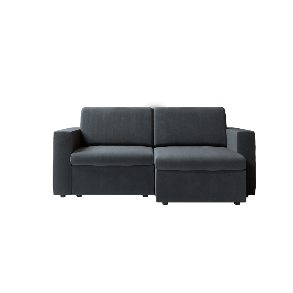 Sofá 3 Lugares Retrátil Zoy Suede Grafite