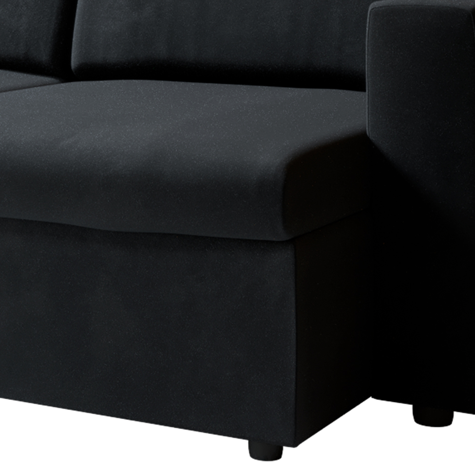 Sofá 3 Lugares Retrátil Zoy Suede Preto