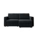 Sofá 3 Lugares Retrátil Zoy Suede Preto