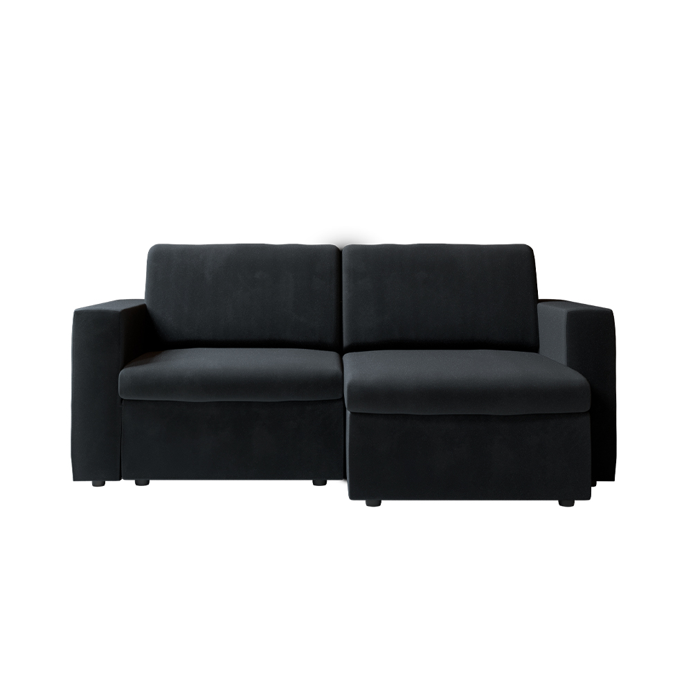 Sofá 3 Lugares Retrátil Zoy Suede Preto