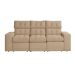 Sofá 3 Lugares Retrátil e Reclinável Baden Suede Bege 230 cm