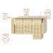 Sofá 3 Lugares Retrátil e Reclinável Baden Suede Bege 230 cm