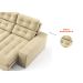 Sofá 3 Lugares Retrátil e Reclinável Baden Suede Bege 230 cm
