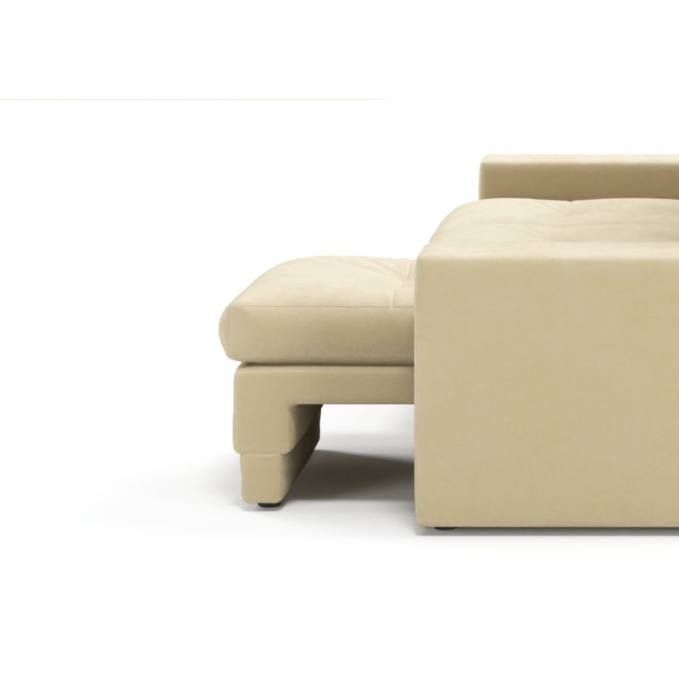 Sofá 3 Lugares Retrátil e Reclinável Baden Suede Bege 230 cm