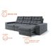 Sofá 3 Lugares Retrátil e Reclinável Baden Suede Grafite 230 cm