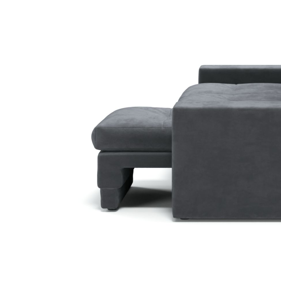 Sofá 3 Lugares Retrátil e Reclinável Baden Suede Grafite 230 cm