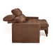 Sofá 3 Lugares Retrátil e Reclinável Baden Suede Marrom 230 cm
