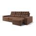Sofá 3 Lugares Retrátil e Reclinável Baden Suede Marrom 230 cm