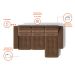 Sofá 3 Lugares Retrátil e Reclinável Baden Suede Marrom 230 cm