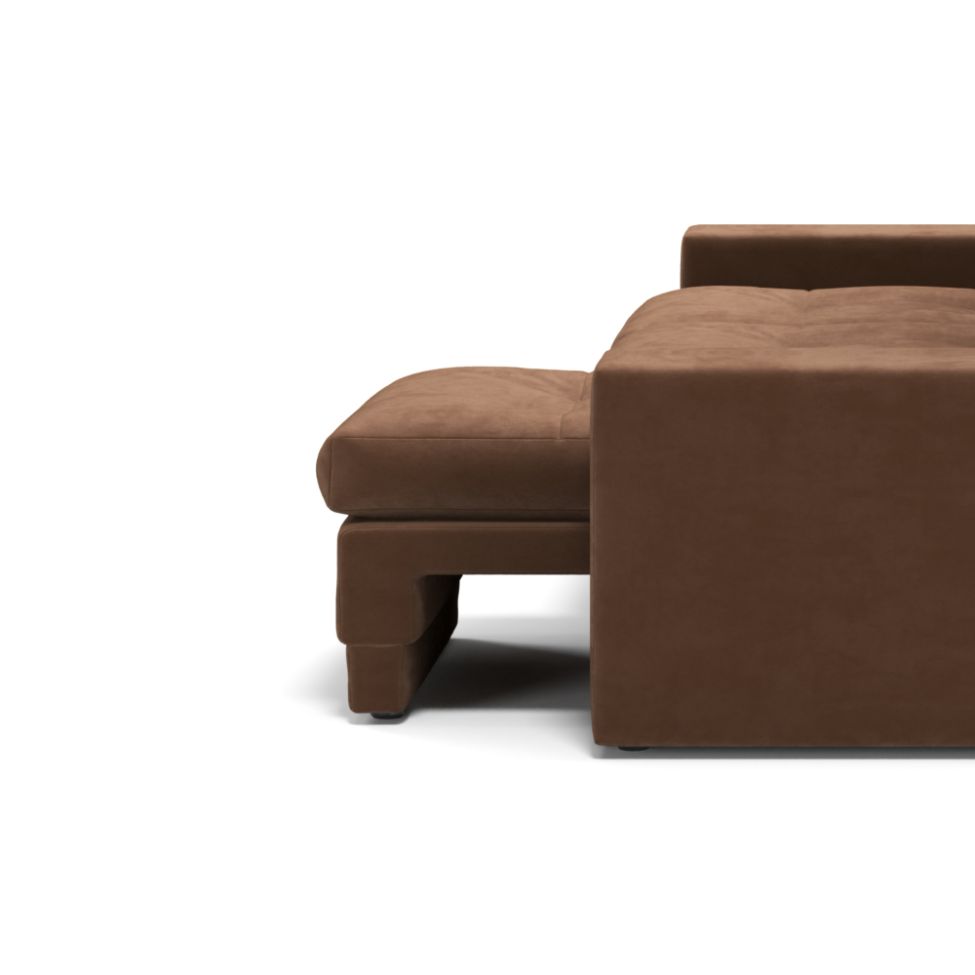 Sofá 3 Lugares Retrátil e Reclinável Baden Suede Marrom 230 cm
