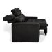 Sofá 3 Lugares Retrátil e Reclinável Baden Suede Preto 230 cm