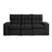Sofá 3 Lugares Retrátil e Reclinável Baden Suede Preto 230 cm