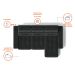 Sofá 3 Lugares Retrátil e Reclinável Baden Suede Preto 230 cm