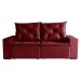 Sofá 3 Lugares Retrátil e Reclinável Barcelona Suede Bordô