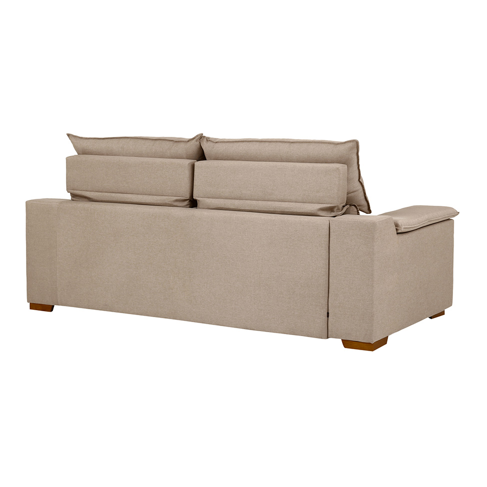 Sofá 3 Lugares Retrátil e Reclinável Baris com USB Linho Bege 230 cm